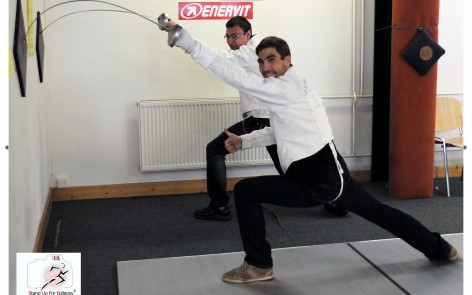 David Svoboda David Svoboda: Nĕmeček Jan at fencing practice with David Svoboda.