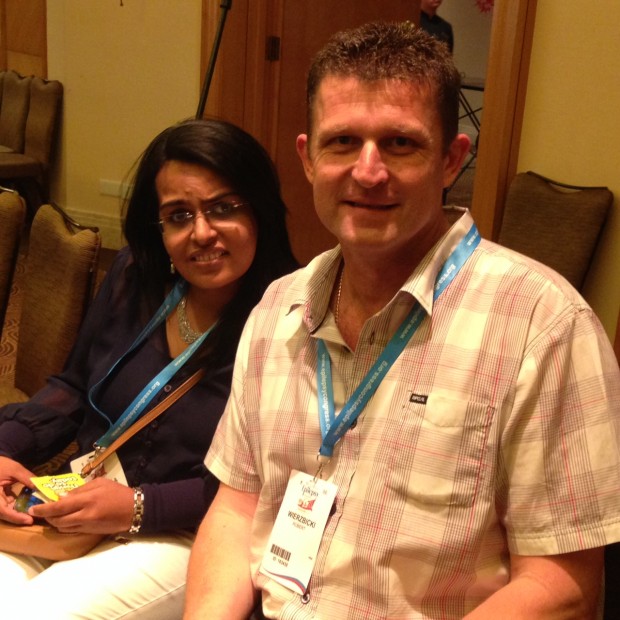 Shenaz Haveliwala, India and Robert Wierzbicki, Australia who were presented with Outstanding Persons with Epilepsy Awards at the 10th Asian & Oceanian Epilepsy Congress in Singapore.