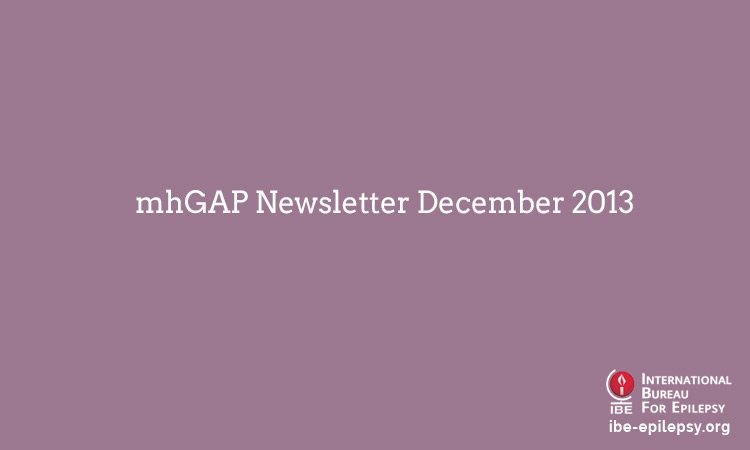 mhGAP Newsletter December 2013