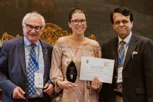 Katherine Height (Australia) receives her award